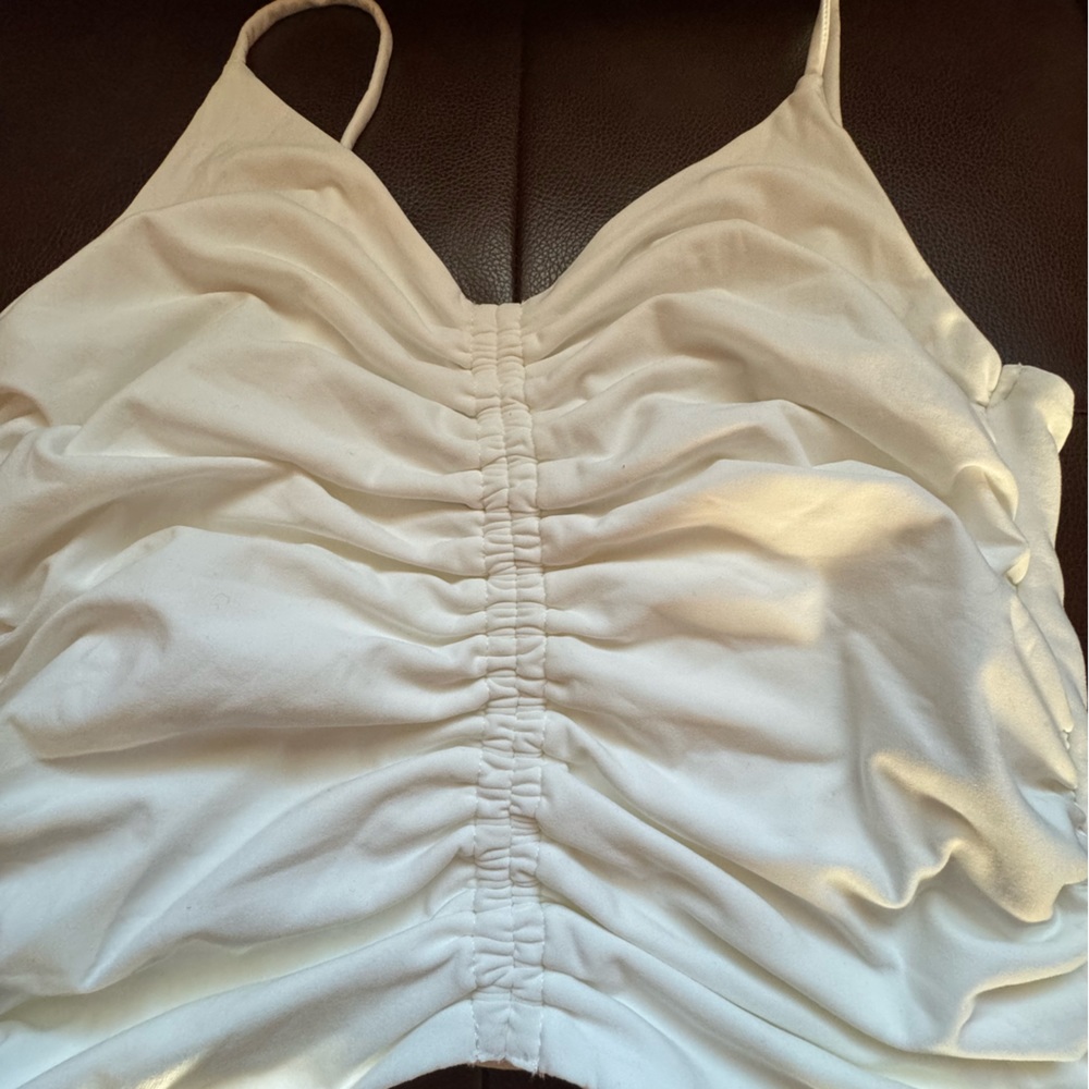 Brand New Soft White strap crop top
